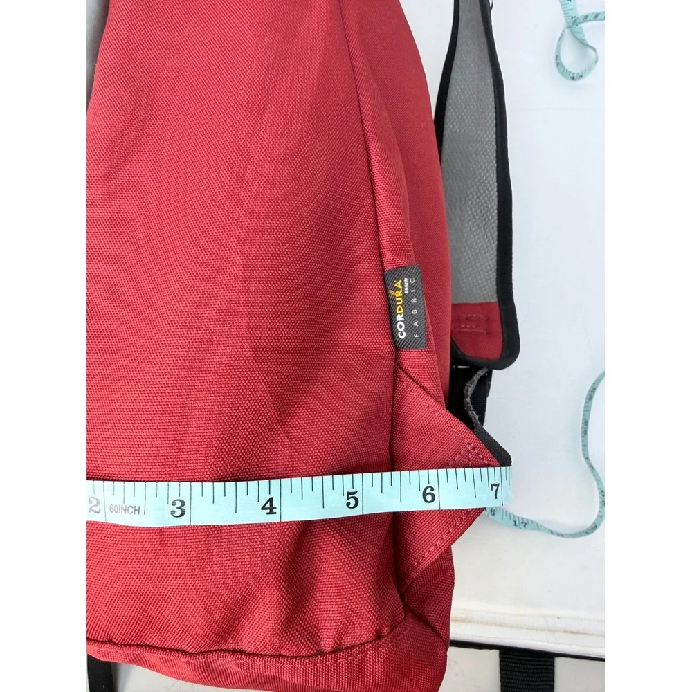 Columbia Red Grey Cordura Roll Top Backpack Hiking Outdoor Bag